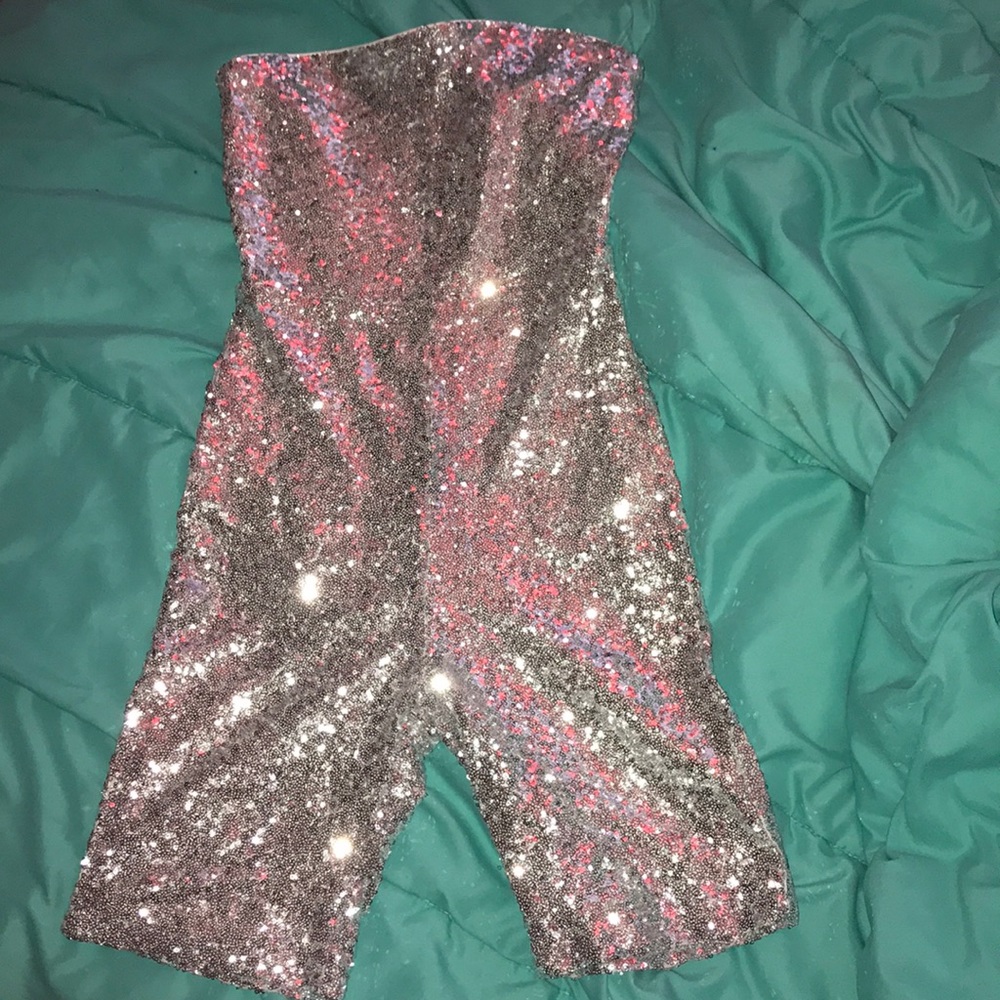 Tube Top Sequin Romper (NWT)
